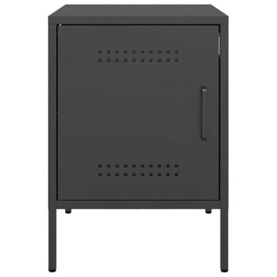Nachtkastje 36x39x50,5 cm staal zwart