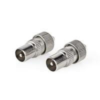 Nedis CSGP40902ME Iec (coax) -connector Male - 2 Stuks Metaal - thumbnail