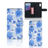 Hoesje voor Samsung Xcover Pro Flowers Blue - thumbnail