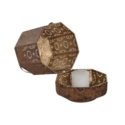 Set van placemats Home ESPRIT Bruin Gouden Metaal 26 x 26 x 38,5 cm Set van placemats Home ESPRIT Bruin Gouden Metaal 26 x 26 x 38,5 cm