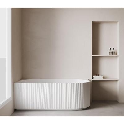 Wiesbaden Rivi Hoekbad Links - 180x80cm - Acryl - Glans Wit - Met Waste