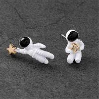 Mode ruimte astronauten kleine Stud Oorbellen vrouw oorbellen - thumbnail