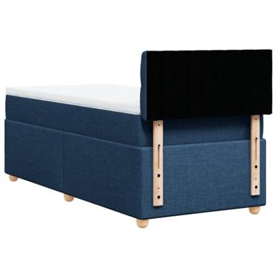 Boxspring met matras stof blauw 80x200 cm - thumbnail