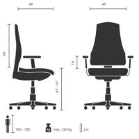 hjh OFFICE Bureaustoel Halifax - thumbnail
