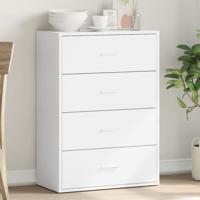 Dressoir 60x31x84 cm bewerkt hout wit - thumbnail