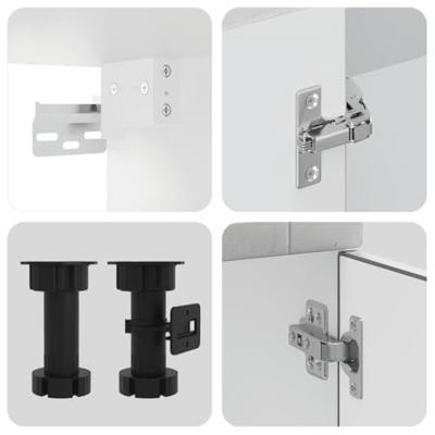 11-delige Keukenkastenset Porto bewerkt hout betongrijs