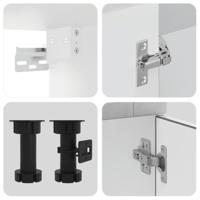 11-delige Keukenkastenset Porto bewerkt hout betongrijs - thumbnail