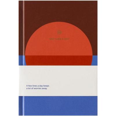 Notitieboek A5 One line a day blauw rood A-Journal