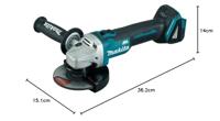Makita haakse accu slijpmachine - DGA506ZJ - 18V - 125mm - excl. accu en lader - met vastzetschakelaar - in Mbox - thumbnail