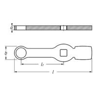 HAZET Ring-slagsleutel · met 2 slagvakken 2872-E24 · 3/4 inch (20 mm) vierkant hol · Buiten-TORX®-profiel · SW E24 - thumbnail