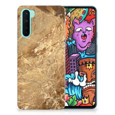 OnePlus Nord | TPU | Siliconen hoesje | Marmer Creme