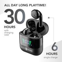 Music Sound, Spark TWS Hoofdtelefoon, Bluetooth, draadloos, led-display, 30 uur afspelen, automatische koppeling, touch-bediening op de oordopjes, zwart - thumbnail