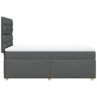 Boxspring met matras stof donkergrijs 140x190 cm - thumbnail