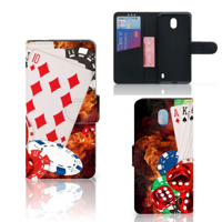 Nokia 1 Plus Wallet Case met Pasjes Casino - thumbnail