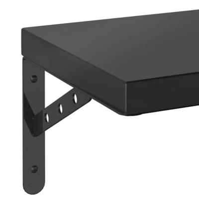 Wandschappen 2 st 100x23,5 cm roestvrijstaal zwart