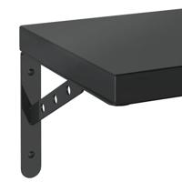 Wandschappen 2 st 100x23,5 cm roestvrijstaal zwart - thumbnail