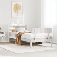 Bedframe zonder matras massief grenenhout wit 140x200 cm - thumbnail