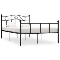 Bedframe metaal zwart 140x200 cm - thumbnail