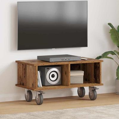 TV-standaard Oudhout 68,5 x 35 x 35 cm Bewerkt hout