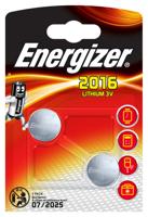 Energizer knoopcel CR2016, blister van 2 stuks - thumbnail