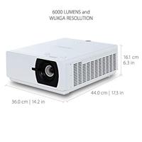Viewsonic LS900WU Laser DLP Beamer (WUXGA, 6.000 ANSI lumen, 3x HDMI, 2x 5 Watt luidspreker, 1,65 x optische zoom, 24/7 werking) wit - thumbnail
