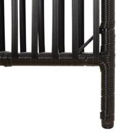 Kamerscherm 4 panelen poly rattan zwart - thumbnail