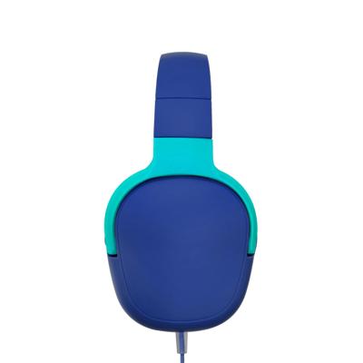 Celly, Hoofdtelefoon met kabel voor kinderen, geïntegreerde microfoon, verstelbare hoofdband, compatibel met AUX-apparaten, jack 3,5 mm, kleur lichtblauw