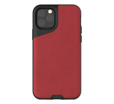 Mous Contour Leather iPhone 11 Pro Max rood