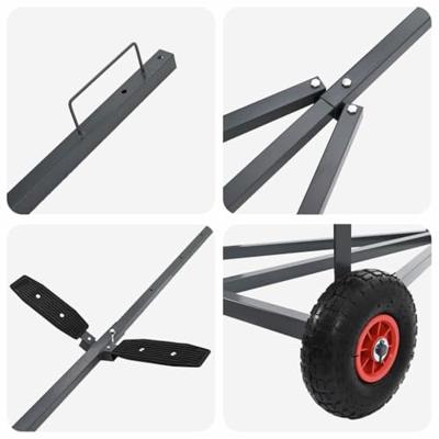 VidaXL Boottrailer zilver 302 x 107 x 42 cm staal