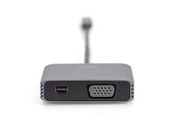 Digitus DA-70825 video kabel adapter 0,2 m USB Type-C Mini DisplayPort + VGA Grijs - thumbnail