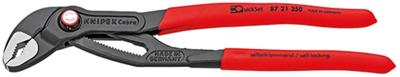 Knipex Cobra® QuickSet Hightech-Waterpomptang | 250 mm Lengte | Anti-Slip | Kunststof Bekleed | Grijs Geatramenteerd - 87 21 250 SB