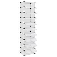 Schoenenrek 44x32x174 cm polypropeen transparant - thumbnail