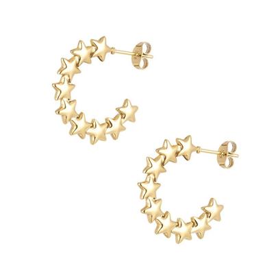 Sterren Oorbellen Goud