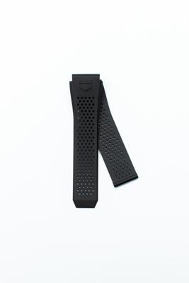 Horlogeband Tag Heuer SBG8A80 Rubber Zwart 22mm