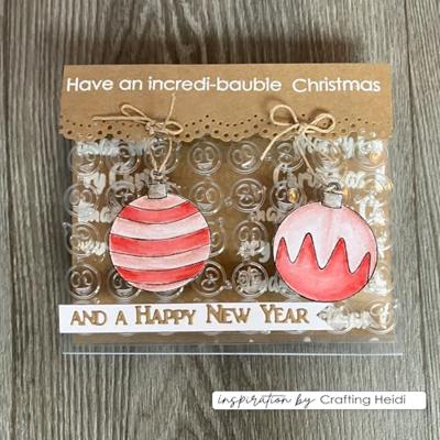 Vaessen Creative • clear stamps kerstballen 1 12st.