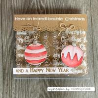 Vaessen Creative • clear stamps kerstballen 1 12st. - thumbnail