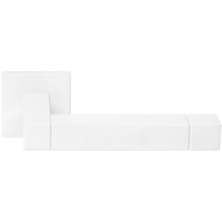 Formani Jan des Bouvrie Square JB100G deurkruk geveerd op rozet - wit - thumbnail