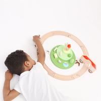 Classic World houten boerderijtrein speelset, 28dlg. - thumbnail