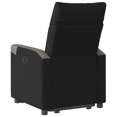 Sta-op-massagestoel elektrisch verstelbaar stof zwart