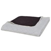 VidaXL Bedsprei gewatteerd dubbelzijdig 220x240 cm beige/bruin - thumbnail