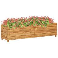 VidaXL Plantenbak verhoogd 150x40x38 cm gerecycled teakhout en staal