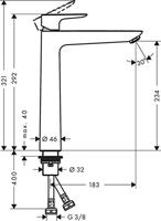 Hansgrohe Wastafelmengkraan Talis E 240 Eengreeps Zonder Afvoer Mat Wit - thumbnail