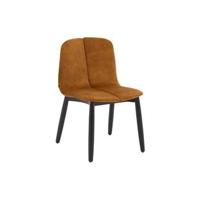 Goossens Eetkamerstoel Tulip - Fluweel zonder armleuning - thumbnail