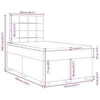 Boxspring met matras stof donkergrijs 120x190 cm - thumbnail