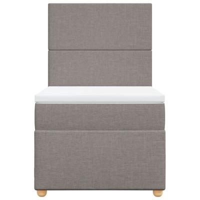 Boxspring met matras stof taupe 120x200 cm - thumbnail