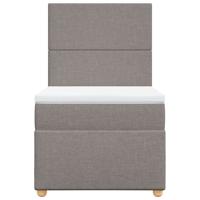 Boxspring met matras stof taupe 120x200 cm - thumbnail