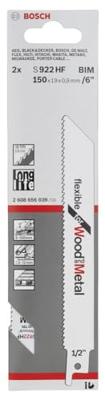 Bosch Accessoires Reciprozaagblad S 922 HF Flexible for Wood and Metal 2st - 2608656039 - thumbnail