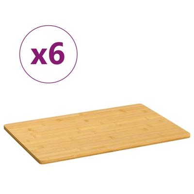 VidaXL Ontbijtborden 6 st 35x23x0,8 cm bamboe