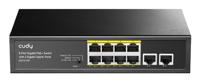 Cudy GS1010P netwerk-switch Gigabit Ethernet (10/100/1000) Power over Ethernet (PoE) Bureaublad-/wandmontage Zwart - thumbnail
