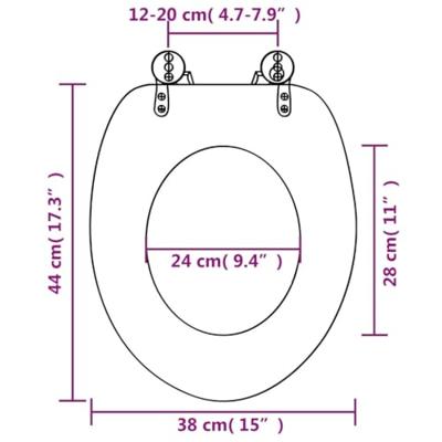 VidaXL Toiletbril met soft-close deksel dolfijn mdf